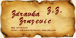Zdravka Zrnzević vizit kartica